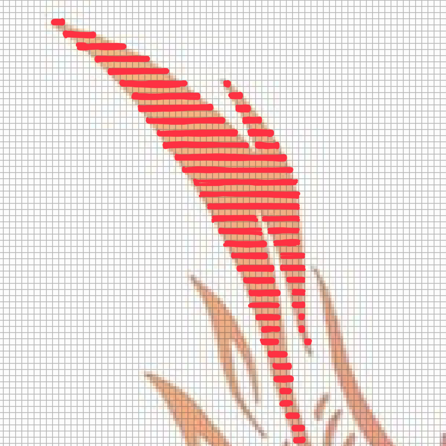 grid wingtip with lines